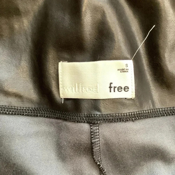 WILFRED FREE Black Daria Vegan Leather Leggings Size S - Picture 6 of 11